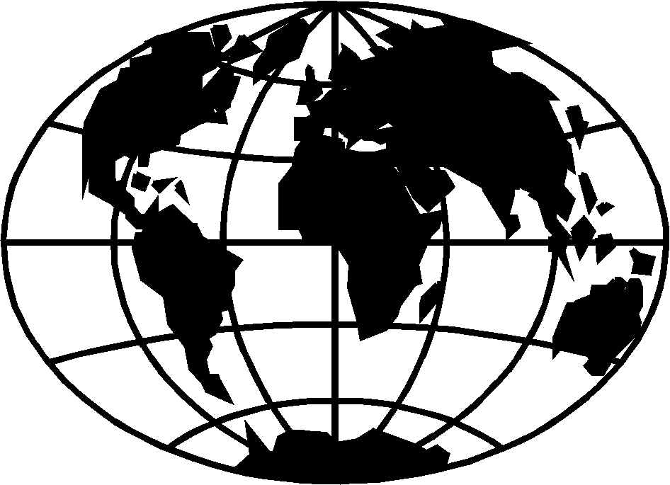 clipart of globe in black and white - photo #9